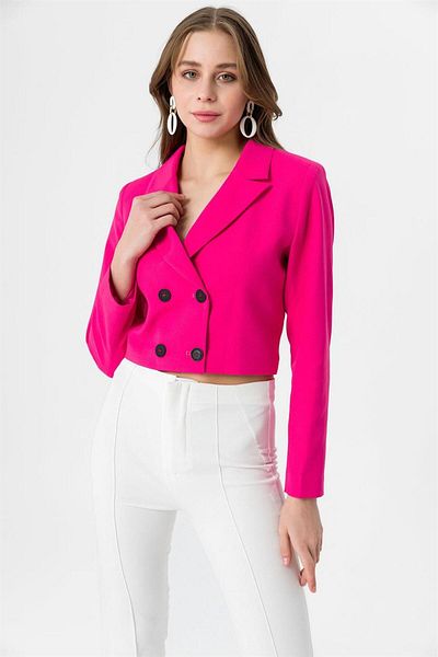 soi fashion Double Breasted Crop Blazer Jacket