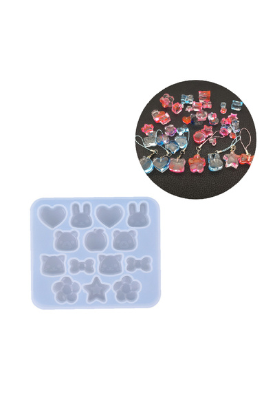 Getshopmini Epoksi Silikon Yeni Figürler Takı Anahtarlık Süsü Kalıbı GT9432