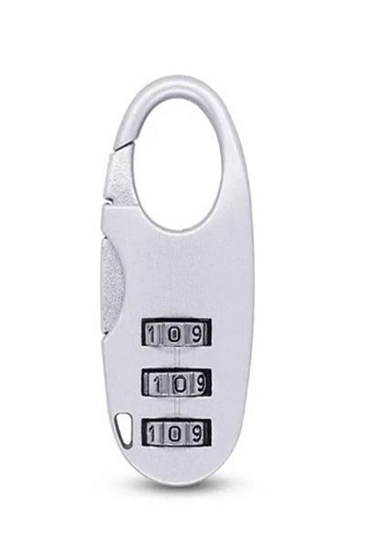 gaman Silver Color 3 Digit Combination Travel Security Lock Padlock For Suitcase Cabinet Luggage Handbag Zipper