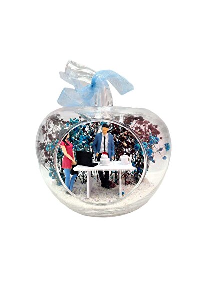 Genel Markalar Terarryum Elma  Cam Fanus  İyi Ki Doğdun Mutlu Yıllar Erkek Öz...