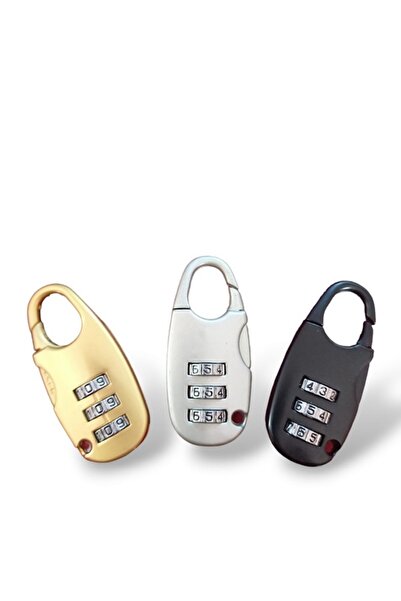 gaman Silver Color 3 Digit Combination Travel Security Lock Padlock For Suitcase Cabinet Luggage Handbag Zipper