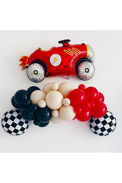 Partifabrik Racing Themed Chain Balloon Set with Car