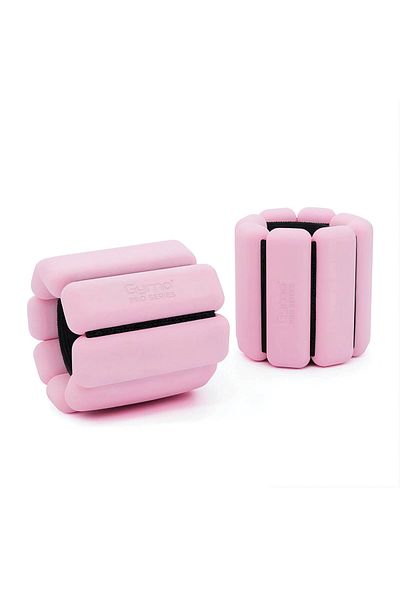 Gymo Pro Series Adjustable Silicone Wrist Weight 2x500gr Pink
