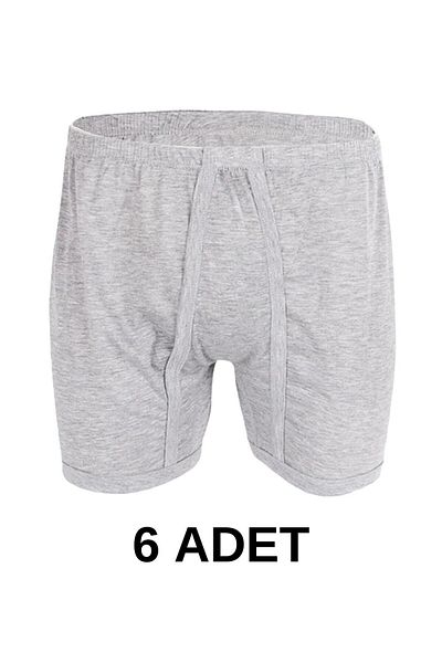 marufshop 6 τεμάχια ανδρών 100% βαμβάκι Αργεντινής χτενισμένο βαμβακερό μπόξερ γκρι (65 κιλά-115 κιλά)
