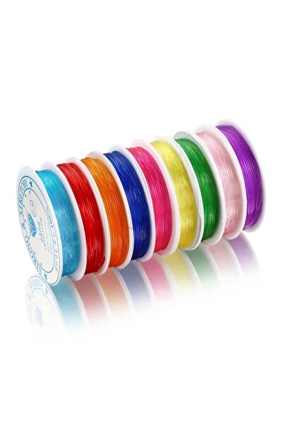 By MO Accessories Yardımcı Malzeme 10 Adet 5er Metre Renkli Lastiksiz Sıkı Mi...
