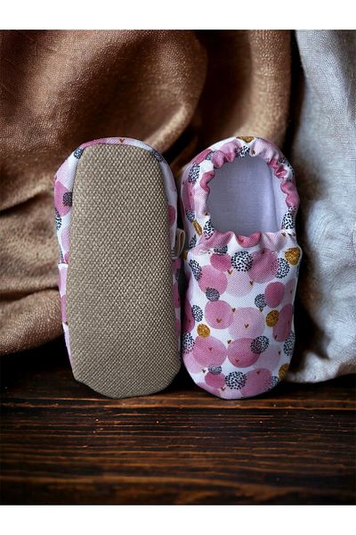 Kokopatik Pink Bubble Organic Cotton Nursery-Home Shoes