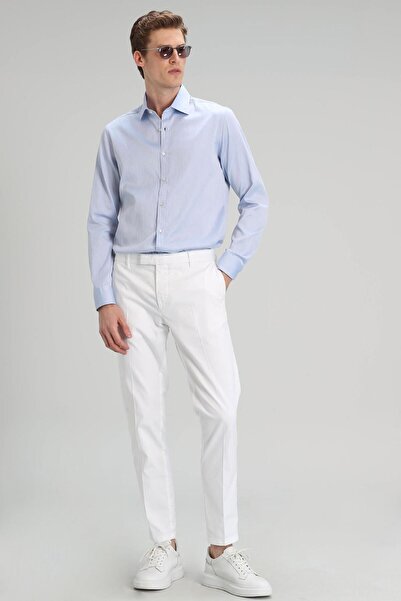 Lufian Danıel Erkek Basic Gömlek Comfort Slim Fit Mavi