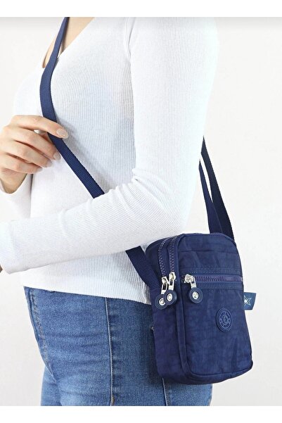 MEGA Klinkır Kumaş Ufak Omuzçantası, Telefon Çantası, Günlük Çok Gözlü Çanta