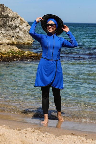 SEBOTEKS Pareo Model Design Κλειστό Μαγιό Hijab με Καλσόν 2230