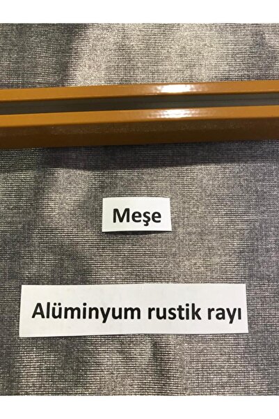 özdeğer home 255cm rustik perde rayı dekoratif perde korniş alüminyum perde k...