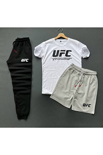 viperkombin UFC Printed Σορτς-μπλουζάκι Φούτερ Σετ 3 τεμαχίων Συνδυασμός