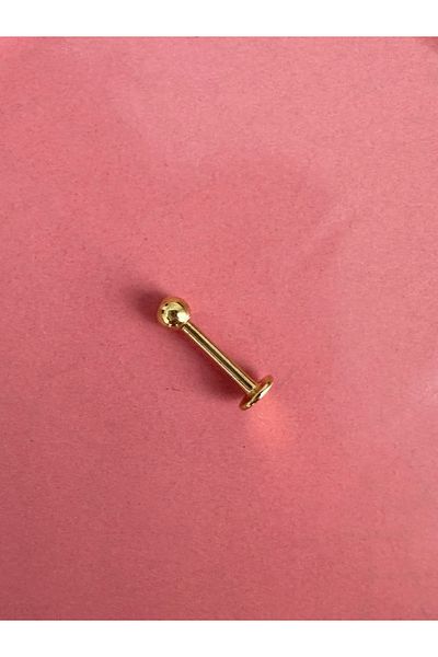 Amor Center Gold Color Ball End 316L Steel Antiallergic Non-Marking Nose Lip Cartilage Tragus Piercing