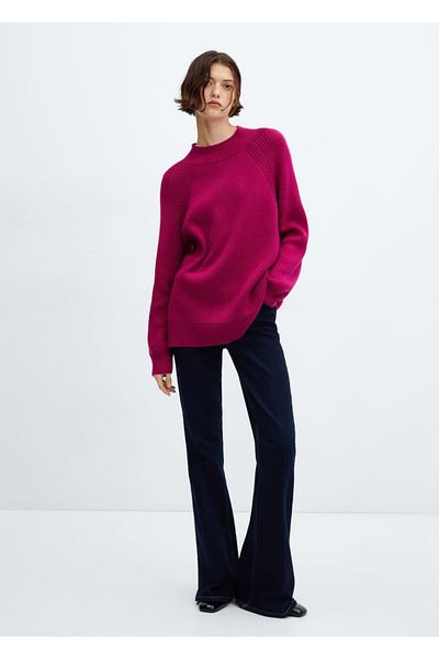 MANGO Woman Oversize-Pullover mit Perkins-Kragen