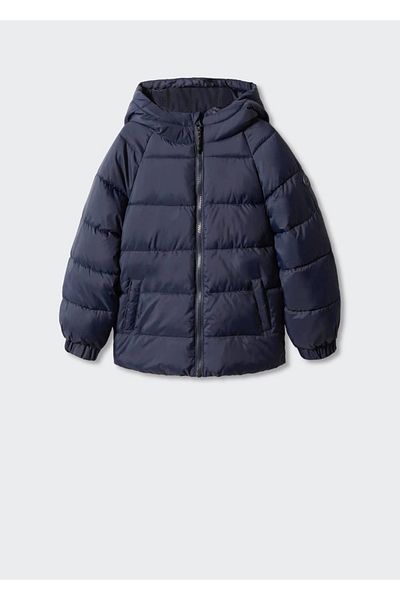 MANGO Kids Prošívaná bunda s kapucí