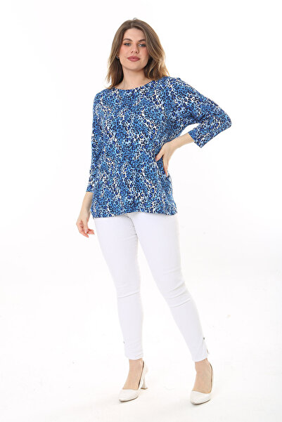 Şans Μπλούζα με μανίκια Capri για γυναικεία πλάτη 65N37586