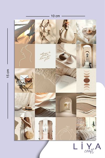 LiyaCraft مجموعة ملصقات ذات طابع بني مناسبة لمجلة Planner Agenda Bullet Journal