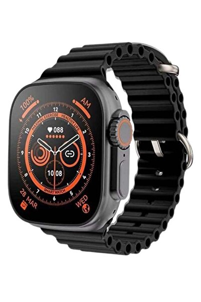 DigiMonster T10 Ultra 49 mm Çift Kordonu Watch 8 Akıllı Saat / Kablosuz Şarj ...