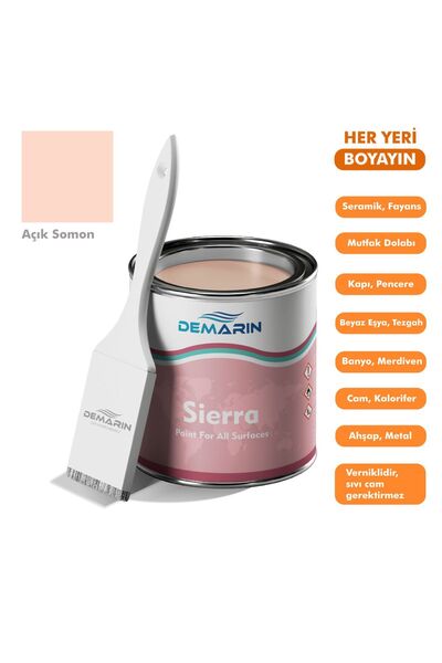 Demarin Sierra Tek Bileşen Fayans, Tezgah, Seramik, Mobilya, Zemin Boyası 1 K...