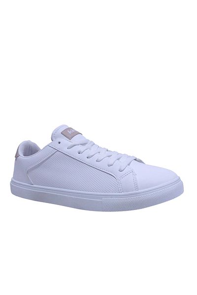 Kinetix White Gold Lace-Up Sneakers Sports Shoes