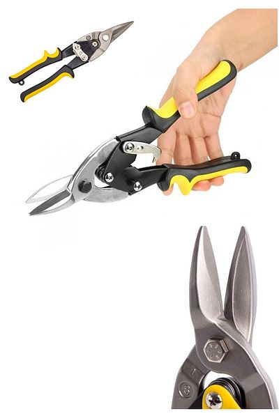 Depolife Hair tin aluminum Cardboard Cutting Scissors Flat jaw scissors flat mouth body scissors 250mm