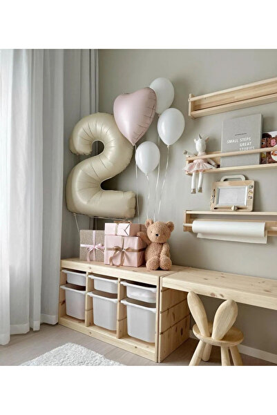 Partifabrik Retro Pembe Deniz Kumu Balon Demeti 5 Parçalı