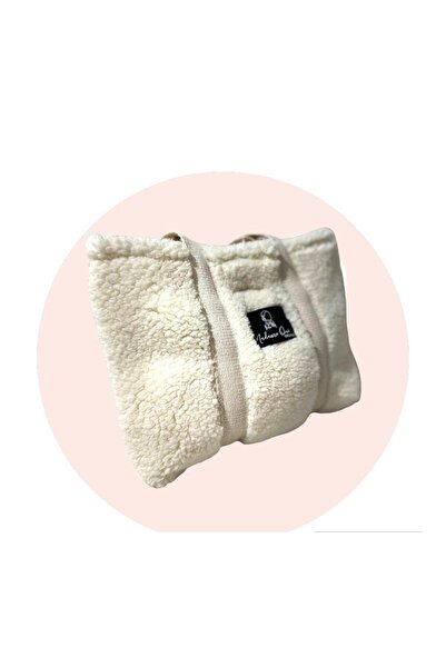 peluş Kadın Kol Ve Omuz Çanta Krem Beyaz Küçük Boy (İÇ ASTARLI)