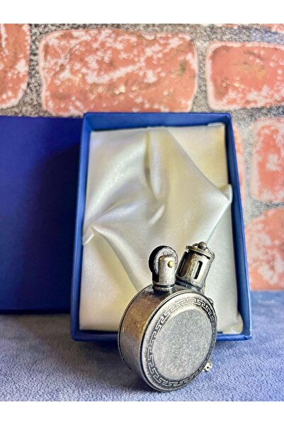 LİGHTER CEP SAATİ MODEL ZİNCİRLİ KAPAK ESKİTME NOSTALJİ BENZİNLİ ÇAKMAK