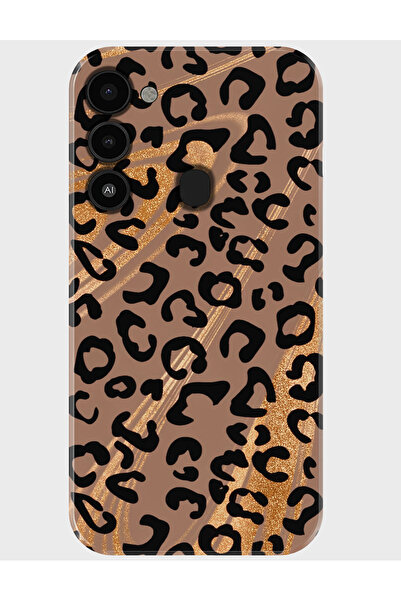 TECNO Spark 8c Kılıf Desenli Baskılı Silikon - leopar