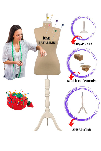 Manken İstanbul 40 Beden Full Iğne Batan Terzi Mankeni Prova Mankeni Vitrin M...