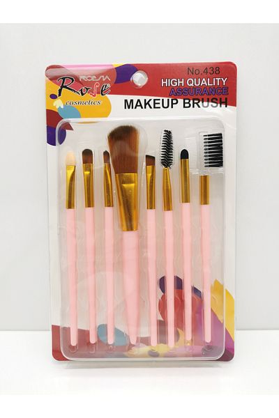 AİLY COSMETİCS Rose Makeup Brush 8 Pieces Card Brush Set