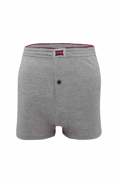 Tutku Estevia Sims 117 Grey Combed Cotton Straight Boxer - Συσκευασία των 3
