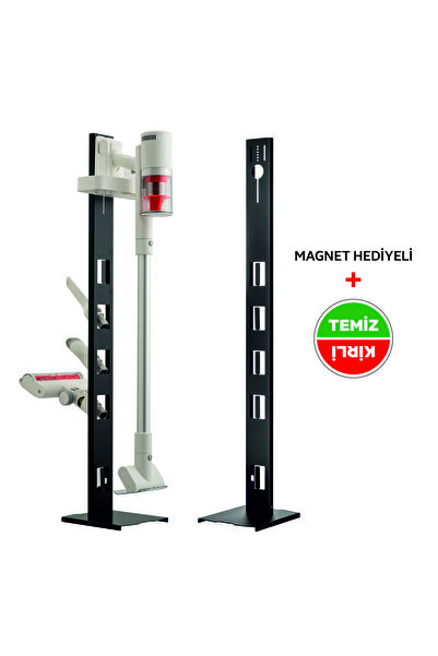 Bumech Xiaomi Uyumlu Dikey Süpürge Standı Siyah Renk Kare Taban