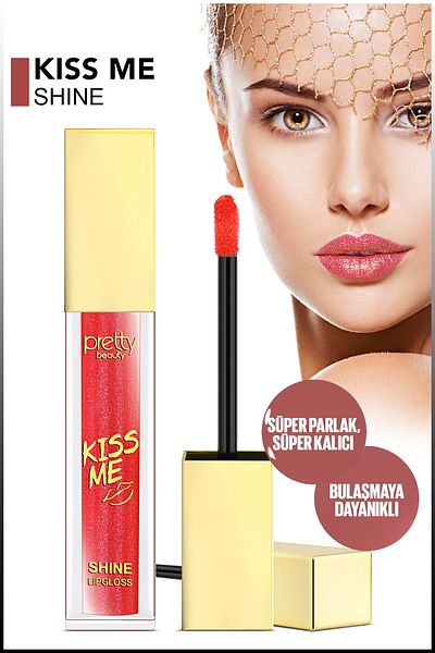 Pretty Beauty Kiss Mee Shine Lipgloss 24 Hour Lasting Radiance Lipstick Pb-170b No:03