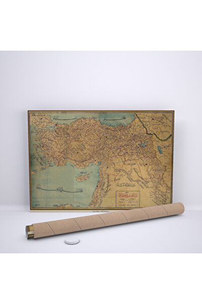 Denizposter Misak-ı Millî Kurtuluş Savaşı Dönemi Anadolu Tükiye  Haritası 70x100 Poster