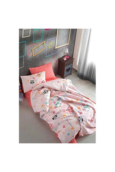Cotton Life طقم بيكيه مطبوع فردي لولا بينك