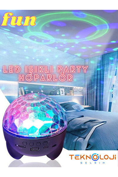 Teknoloji Gelsin Şarjlı Disko Parti Bluetooth Hoparlör Tavan Yıldız Yansıtmalı Projeksiyon Speaker
