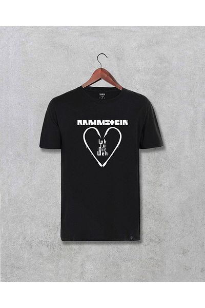 Pisa Art Μπλουζάκι Unisex Μαύρο Rammstein Ich Tu Dir Weh με τυπωμένα γράμματα