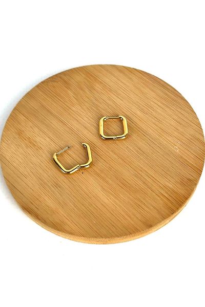 MAZEN Square Surgical Steel Earrings 316L Tarnish Antiallergic Earrings 15X15 MM