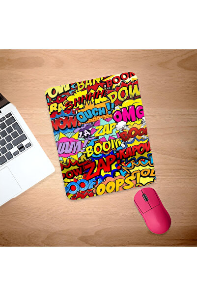 UcuruStore BOOM Cartoon Ορθογώνιο Mouse Pad με Στήριγμα Καρπού