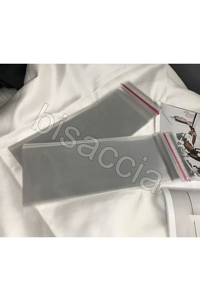 bisaccia 11x30 (COVER PAYI INCLUDED) - 50 Pieces Transparent Opp Bag Package with Adhesive Gelatin Bag Tape