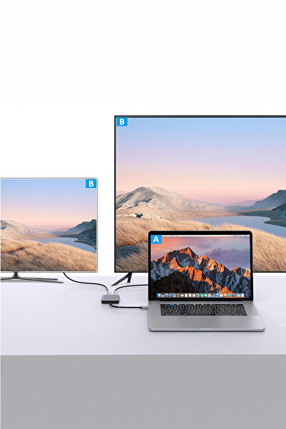 ThenTech TYPE-C Den 4K HDMI VGA Görüntü Aktarma Akıllı Cihaz Bilgisayar Ayarlı Adaptör Port