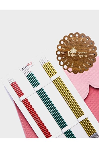 BALIM ÖRGÜ EVİ KnitPro Zing20cm Çorap Şiş Seti 47422 + Balım Örgü Evi Şiş Ölç...