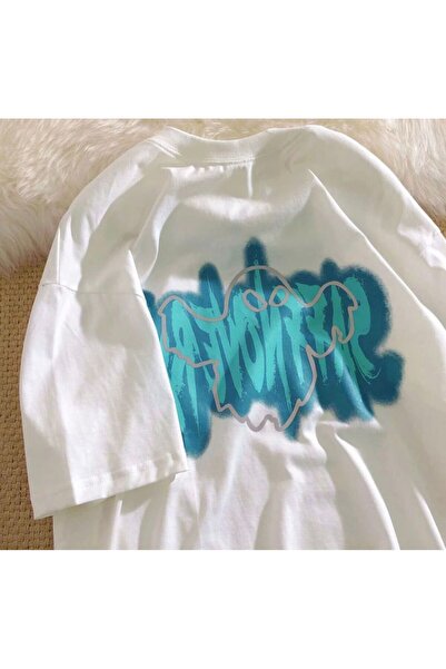Gofeel Ghost Design Detail Unisex Oversize Fit T-Shirt