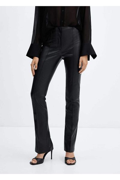 MANGO Woman Skinny pants in leather look