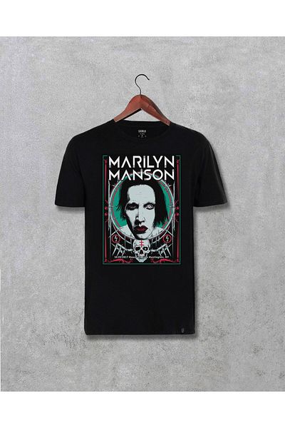 Pisa Art Μπλουζάκι Unisex με τυπωμένο ειδικό σχέδιο Marilyn Manson