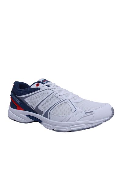 Kinetix White Navy Blue Red Lace-up Running Sneakers Sports Shoes