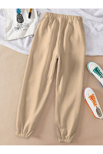 blausee wear Αντιστρεπτικές φόρμες Jogger - Μπεζ ελαστικό χερούλι ψηλόμεσο χειμερινό