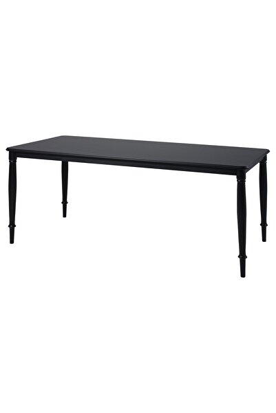 IKEA yemek masası, siyah, 180x90 cm, 6-8 kişilik