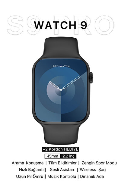 SEYUWATCH Watch S9 Pro Akıllı Saat Iphone Ve Android Tüm Telefonlara Uyumlu smartwatch