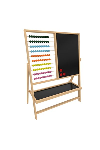 Panda 40X55 CM COLORED MAGNET SURFACE WITH 100 BEADS WITH BASKET WRITTEN BOARD-PAN380